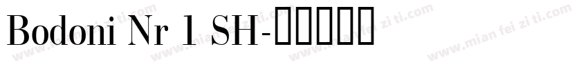 Bodoni Nr 1 SH字体转换
